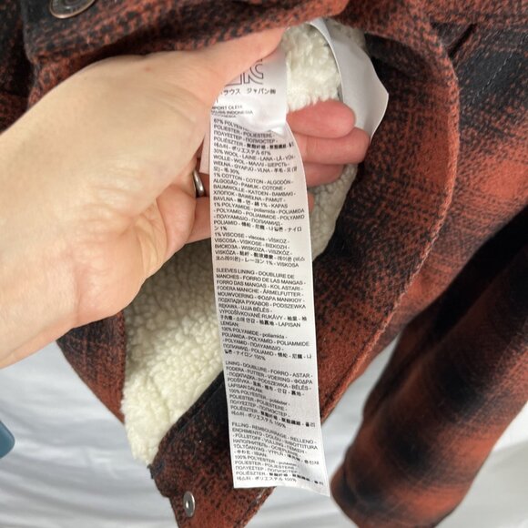 Levis NWT Plaid Sherpa-Lined Snap Jacket Men's Size M - Picture 6 of 13